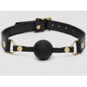 Черный кляп-шар Bound to You Faux Leather Ball Gag - Fifty Shades of Grey - купить с доставкой в Сергиевом Посаде