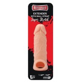 Телесная насадка EXTENDER WITH BALL STRAP 5.5 - 14 см. - Dream Toys - в Сергиевом Посаде купить с доставкой