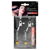 Оригинальные зажимы на соски с желтыми шариками - Notabu - купить с доставкой в Сергиевом Посаде