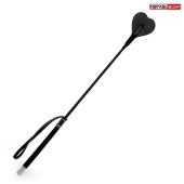 Черный стек с наконечником-сердечком - 54 см. - Notabu - купить с доставкой в Сергиевом Посаде