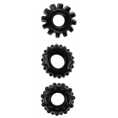 Набор из 3 черных эрекционных колец SET OF 3 COCKRINGS - Dream Toys - в Сергиевом Посаде купить с доставкой