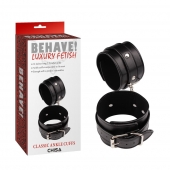 Черные оковы Classic Ankle Cuffs - Chisa - купить с доставкой в Сергиевом Посаде
