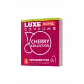 Презервативы с ароматом вишни LUXE Royal Cherry Collection - 3 шт. - Luxe - купить с доставкой в Сергиевом Посаде