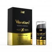 Жидкий интимный гель с эффектом вибрации Vibration! Vodka Energy - 15 мл. - INTT - купить с доставкой в Сергиевом Посаде