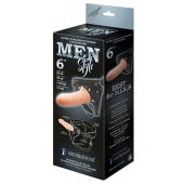 Телесный пустотелый харнесс MEN Style - 17,5 см. - LOVETOY (А-Полимер) - купить с доставкой в Сергиевом Посаде