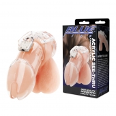 Прозрачная клетка целомудрия Acrylic See-thru Chastity Cage - BlueLine - купить с доставкой в Сергиевом Посаде