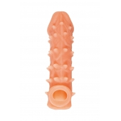 Телесная закрытая насадка с пупырышками Cock Sleeve Size L - 17,6 см. - KOKOS - в Сергиевом Посаде купить с доставкой