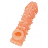 Телесная закрытая насадка с пупырышками Cock Sleeve Size L - 17,6 см. - KOKOS - в Сергиевом Посаде купить с доставкой