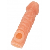 Телесная закрытая насадка с шершавой головкой Cock Sleeve Size M - 15,6 см. - KOKOS - в Сергиевом Посаде купить с доставкой