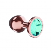 Пробка цвета розового золота с малиновым кристаллом Diamond Topaz Shine L - 8,3 см. - Lola Games - купить с доставкой в Сергиевом Посаде
