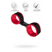 Красно-черные велюровые оковы Anonymo - ToyFa - купить с доставкой в Сергиевом Посаде