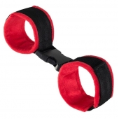 Красно-черные велюровые оковы Anonymo - ToyFa - купить с доставкой в Сергиевом Посаде
