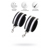 Серебристо-черные наручники Anonymo - ToyFa - купить с доставкой в Сергиевом Посаде