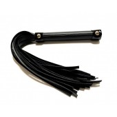 Черная плеть из эко-кожи - 42 см. - БДСМ Арсенал - купить с доставкой в Сергиевом Посаде