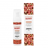 Разогревающее массажное масло  с ароматом клубники Gourmet Strawberry - 50 мл. - Exsens - купить с доставкой в Сергиевом Посаде