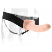 Полый страпон 8  Hollow Strap-On телесного цвета - 19 см. - Pipedream - купить с доставкой в Сергиевом Посаде