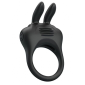 Черное эрекционное кольцо с вибрацией Davion - Baile - в Сергиевом Посаде купить с доставкой
