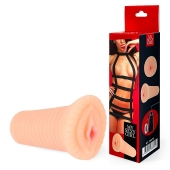 Реалистичный мастурбатор-вагина телесного цвета с вибрацией - Bior toys - в Сергиевом Посаде купить с доставкой