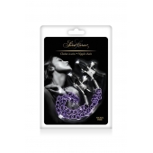 Зажимы для сосков с фиолетовой цепочкой Sweet Caress Nipple Chain - Sweet Caress - купить с доставкой в Сергиевом Посаде