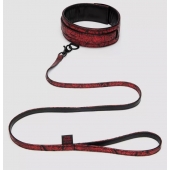 Стильный ошейник с поводком Reversible Faux Leather Collar and Lead - Fifty Shades of Grey - купить с доставкой в Сергиевом Посаде