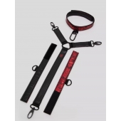 Ошейник с наручниками Reversible Faux Leather Collar and Wrist - Fifty Shades of Grey - купить с доставкой в Сергиевом Посаде