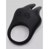 Черное эрекционное виброкольцо Sensation Rechargeable Vibrating Rabbit Love Ring - Fifty Shades of Grey - в Сергиевом Посаде купить с доставкой