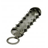 Дымчатая стимулирующая насадка с закрытой головкой SAMURAI PENIS SLEEVE BLACK - 14,5 см. - NMC - в Сергиевом Посаде купить с доставкой