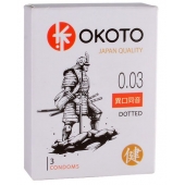 Презервативы с точками OKOTO Dotted - 3 шт. - Sitabella - купить с доставкой в Сергиевом Посаде