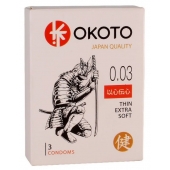 Тонкие презервативы OKOTO Thin Extra Soft - 3 шт. - Sitabella - купить с доставкой в Сергиевом Посаде