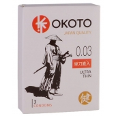 Ультратонкие презервативы OKOTO Ultra Thin - 3 шт. - Sitabella - купить с доставкой в Сергиевом Посаде