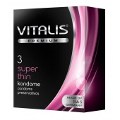 Ультратонкие презервативы VITALIS PREMIUM super thin - 3 шт. - Vitalis - купить с доставкой в Сергиевом Посаде
