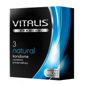 Классические презервативы VITALIS PREMIUM natural - 3 шт. - Vitalis - купить с доставкой в Сергиевом Посаде
