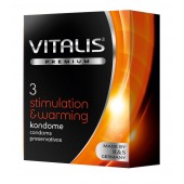 Презервативы VITALIS PREMIUM stimulation   warming с согревающим эффектом - 3 шт. - Vitalis - купить с доставкой в Сергиевом Посаде
