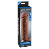 Коричневая насадка с кольцом Perfect 2 Extension with Ball Strap - 19 см. - Pipedream - в Сергиевом Посаде купить с доставкой