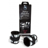 Серо-черные наручники Totally His - Fifty Shades of Grey - купить с доставкой в Сергиевом Посаде