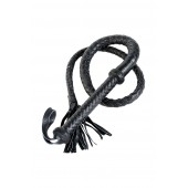 Длинный кожаный кнут с хлопушками на конце - ToyFa - купить с доставкой в Сергиевом Посаде