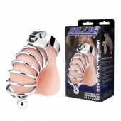 Серебристая клетка для члена Urethral Play Cage - BlueLine - купить с доставкой в Сергиевом Посаде