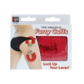 Металлические наручники с красной меховой опушкой METAL HANDCUFF WITH PLUSH RED - Dream Toys - купить с доставкой в Сергиевом Посаде