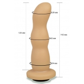 Телесная рельефная насадка Harness - 14,2 см. - LOVETOY (А-Полимер) - купить с доставкой в Сергиевом Посаде