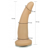 Телесная гладкая насадка Harness - 14,7 см. - LOVETOY (А-Полимер) - купить с доставкой в Сергиевом Посаде