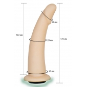 Телесная гладкая насадка-фаллоимитатор Harness - 17 см. - LOVETOY (А-Полимер) - купить с доставкой в Сергиевом Посаде