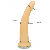 Телесная гладкая насадка-фаллоимитатор Harness - 20 см. - LOVETOY (А-Полимер) - купить с доставкой в Сергиевом Посаде