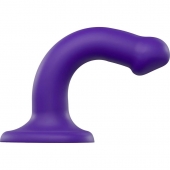 Фиолетовый фаллоимитатор-насадка Strap-On-Me Dildo Dual Density size S - 17 см. - Strap-on-me - купить с доставкой в Сергиевом Посаде