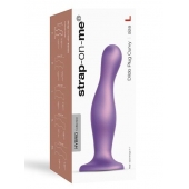 Фиолетовая насадка Strap-On-Me Dildo Plug Curvy size L - Strap-on-me - купить с доставкой в Сергиевом Посаде