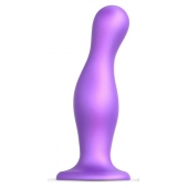 Фиолетовая насадка Strap-On-Me Dildo Plug Curvy size L - Strap-on-me - купить с доставкой в Сергиевом Посаде
