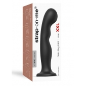Черная насадка Strap-On-Me Dildo Plug P G size XXL - Strap-on-me - купить с доставкой в Сергиевом Посаде