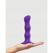 Фиолетовая насадка Strap-On-Me Dildo Geisha Balls size M - Strap-on-me - купить с доставкой в Сергиевом Посаде