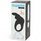 Черное эрекционное виброкольцо Happy Rabbit Rechargeable Rabbit Cock Ring - Happy Rabbit - в Сергиевом Посаде купить с доставкой
