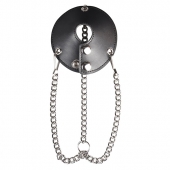Утяжка для мошонки из искусственной кожи с цепочками PARACHUTE BALL STRETCHER - BlueLine - купить с доставкой в Сергиевом Посаде