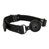 Черный кляп-шарик BALL GAG DIAMOND - Dream Toys - купить с доставкой в Сергиевом Посаде